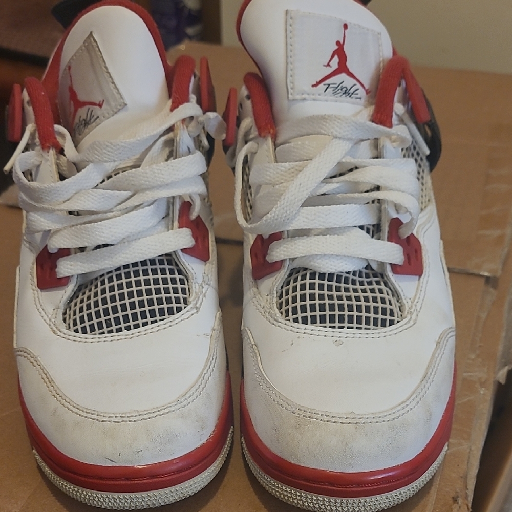 Jordan Kids' Sneakers in White and Red